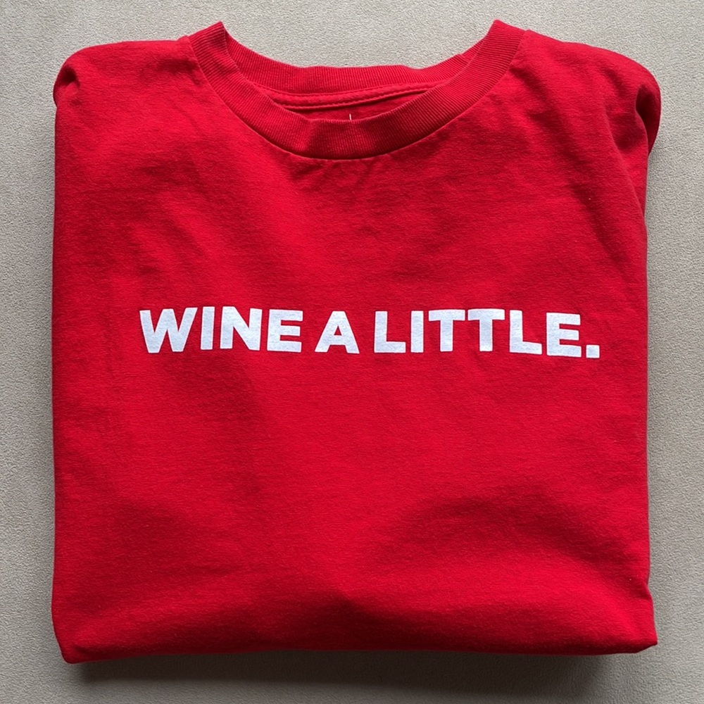 KOHLER “WINE A LITTLE - EAT A LOT” red long-sleeve (size medium)
